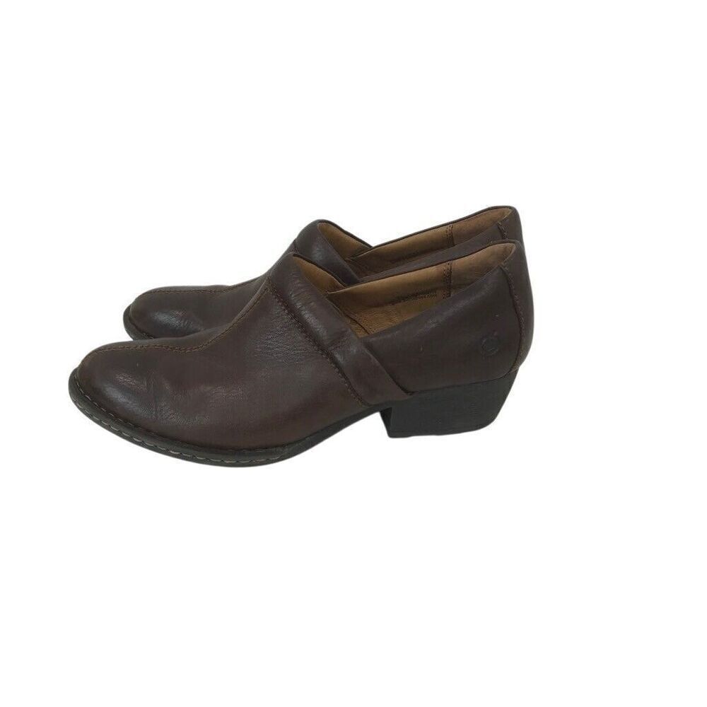 Born Distressed Leather Slip On Booties Womens Size 9.5